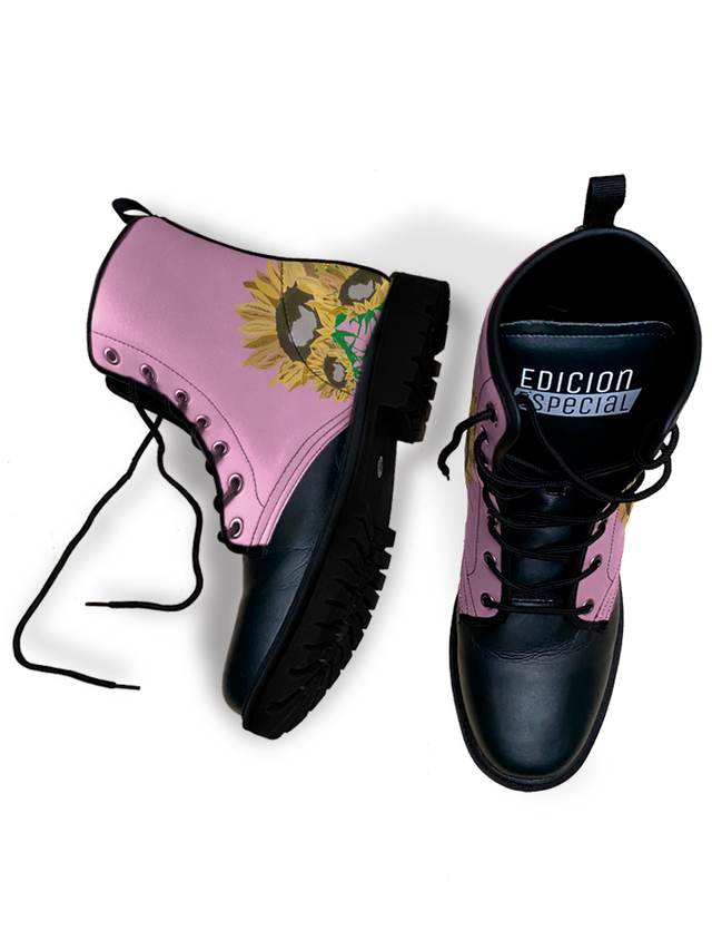 Pink Sunflower Boots 4