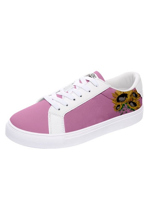 Pink Sunflowers Sneakers