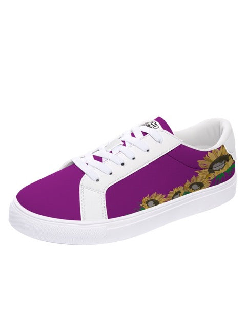 Sunflowers Purple Sneakers 1